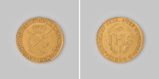 Ducat from Saxony, Albertine Line, of Sophia, wife of Elector Christian I, 1616