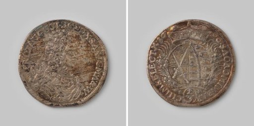 Two-Thirds Thaler from Saxony, Albertine Line, of Friedrich August I, 1696
