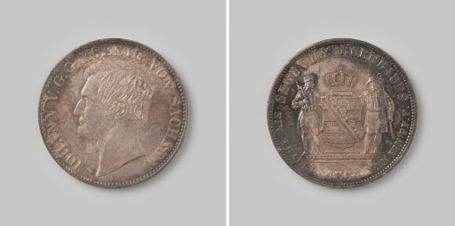 Ausbeutetaler from the Kingdom of Saxony of Johann, 1864