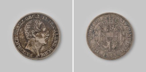 Taler from the Grand Duchy of Mecklenburg-Schwerin of Friedrich Franz II, 1848