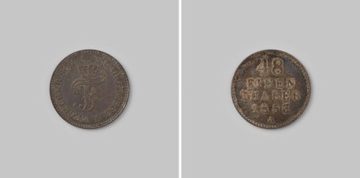 48th Thaler from the Grand Duchy of Mecklenburg-Schwerin by Friedrich Franz II, 1853