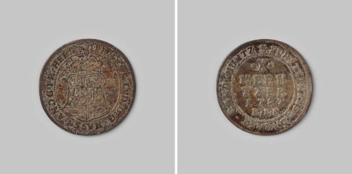 10 Kreuzer from Hesse-Darmstadt by Ernst Ludwig, 1727