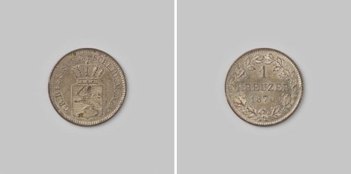 Kreuzer from the Grand Duchy of Hesse by Ludwig III, 1870