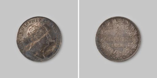 Half Gulden from the Grand Duchy of Baden of Leopold, 1838