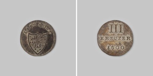 3 Kreuzer from the Principality of Löwenstein-Wertheim-Rochefort by Dominicus-Konstantin, 1800