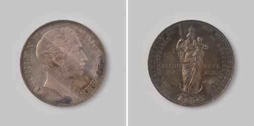 Gedenkdoppelgulden from the Kingdom of Bavaria of Maximilian II, 1855