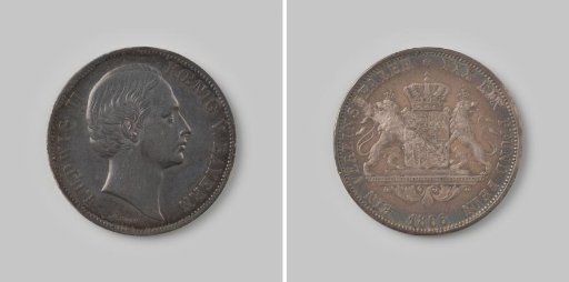 Vereinstaler from the Kingdom of Bavaria of Ludwig II, 1866
