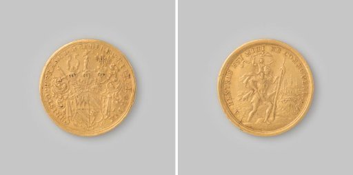 Ducat from the Bishopric of Würzburg of Christof Franz, 1724-1729