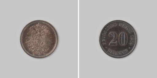 20 Pfennig from the German Empire, 1874