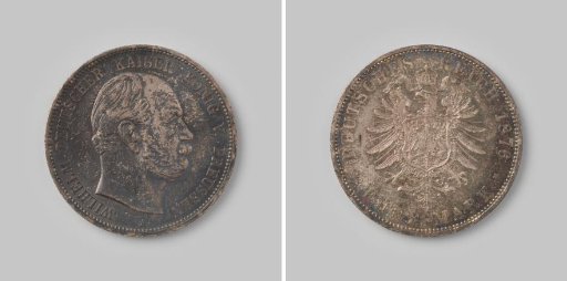 5 Mark from the German Empire, Prussia of Wilhelm I, 1876