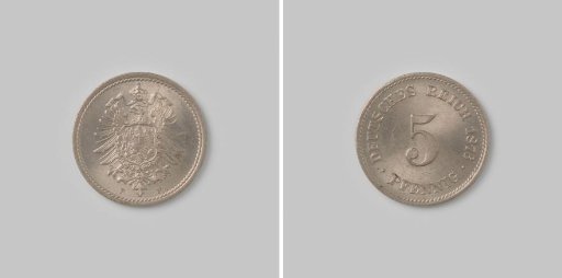 5 Pfennig from the German Empire, 1876