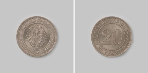 20 Pfennig from the German Empire, 1888