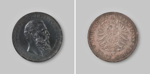 5 Mark from the German Empire, Prussia of Friedrich, 1888