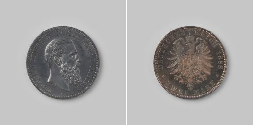 2 Mark from the German Empire, Prussia of Friedrich, 1888