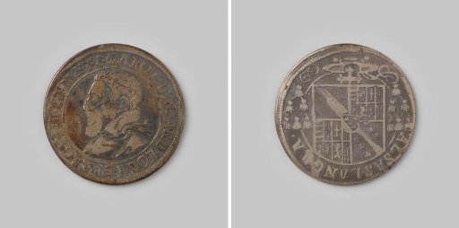 Quarter thaler from the diocese of Strasbourg, in the name of Charles of Lorraine (1592-1608)
