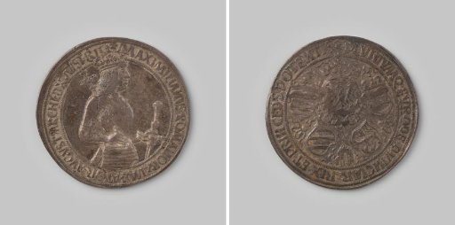 Half show gulden (half thaler) from the Archduchy of Austria of Emperor Maximilian I