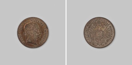 10 Kreuzer from the Austrian Empire of Franz Joseph, 1869