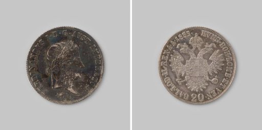 20 Kreuzer from the Austrian Empire of Ferdinand, 1835