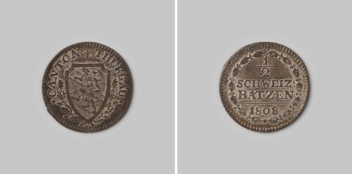 ½ Schweizbatzen from the canton of Thurgau, 1808