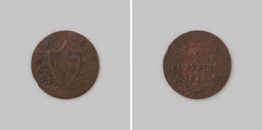 2 rappen from the canton of Schwyz, 1846