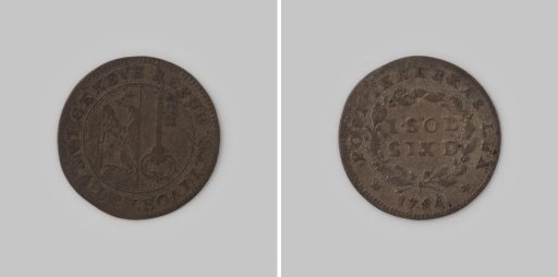 1 sol and 6 deniers from the city of Geneva, 1795