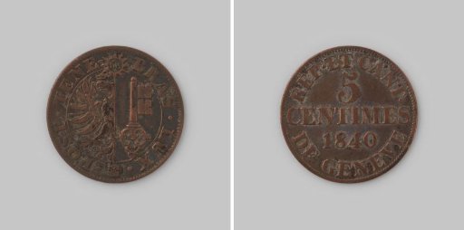 5 centimes from the canton of Geneva, 1840