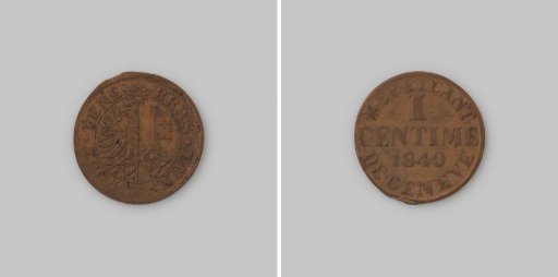 Centime from the canton of Geneva, 1840