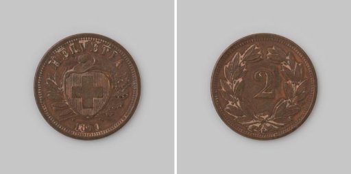 2 centimes from Switzerland, 1870