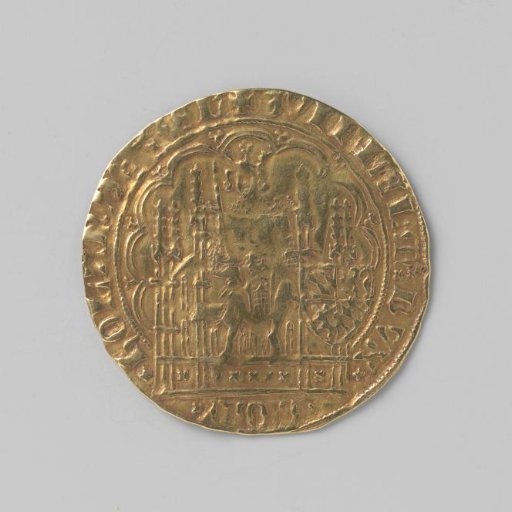 Golden shield from Holland of Willem V, 1345-1389