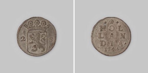 Dutch double stuiver, 1744