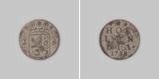 Dutch double stuiver, 1758