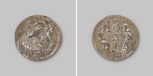 Dutch duit, 1739. Silver recoinage