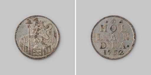Dutch duit, 1752. Silver recoinage