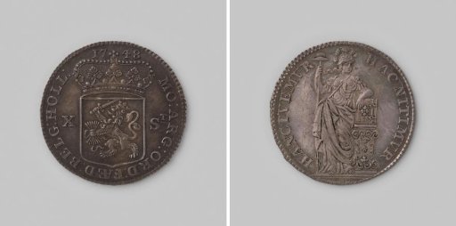 Holland half guilder, 1748