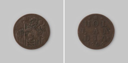 Dutch duit, 1754