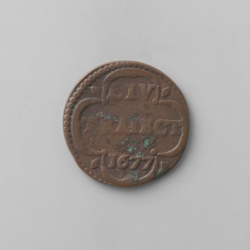 Duit of the city of Utrecht, 1677