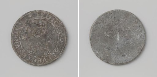 Lead Strike of the Reverse of a Daler of the City of Zaltbommel, 1582