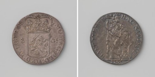 Three guilders of the Batavian Republic in the name of Utrecht, 1795
