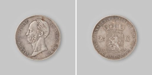 Dutch 2½ guilders, 1847