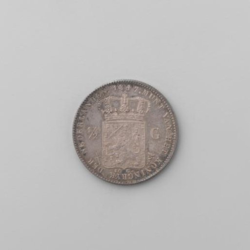 Dutch half guilder, 1847
