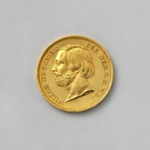 Dutch double negotiepenning or double Willem, 1851