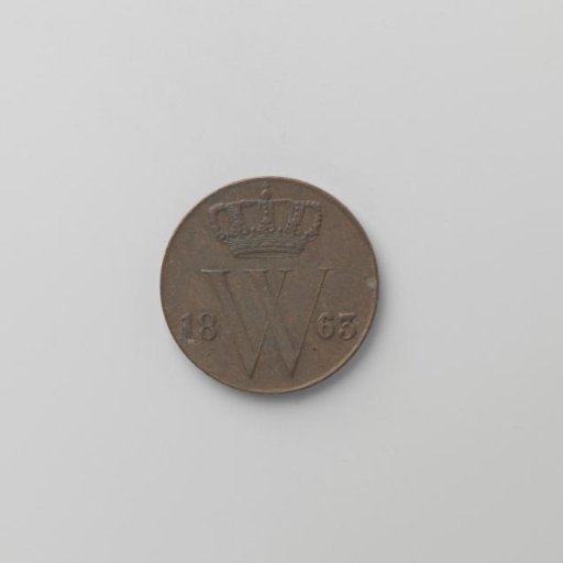 Dutch ½ cent, 1863
