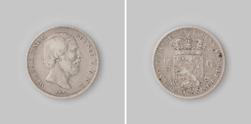 Dutch ½ guilder, 1868