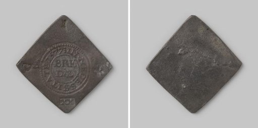 20 stuivers (lead token), emergency coin from Breda, struck during the siege
