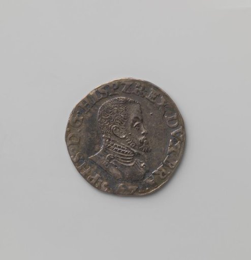 Quarter Burgundian rijksdaalder from Brabant of Philip II, 1571