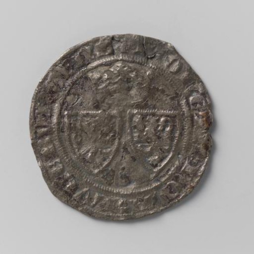 Luxembourgish groat with two shields of Wenceslaus II, 1383-1388