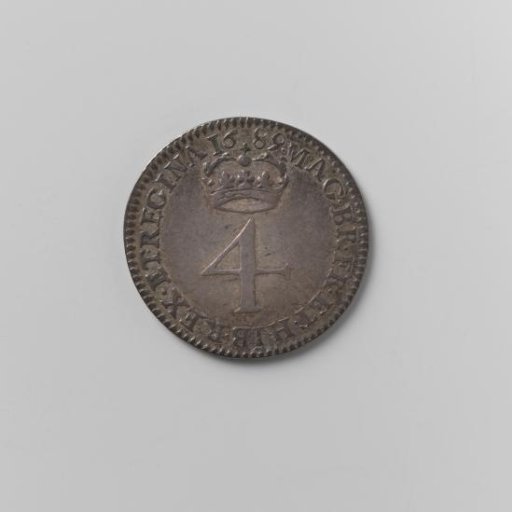 4 pence from England by William and Mary, 1689