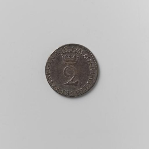 Twopence from England by William and Mary, 1689