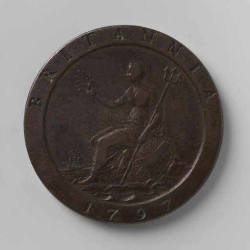 Penny from England by George III, 1797, cartwheel penny