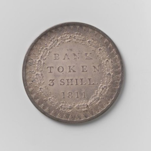 Bank token of 3 shillings from England by George III, 1811